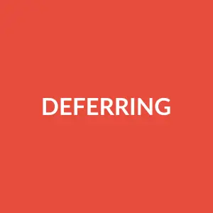 Từ vựng deferring: [Động từ] Trì hoãn, hoãn lại